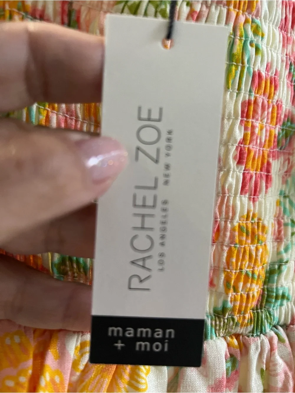 Rachel Zoe Floral Smocked Maxi Dress Sleeveless Embroidered SZ 2 NEW. NWT - Picture 4 of 11